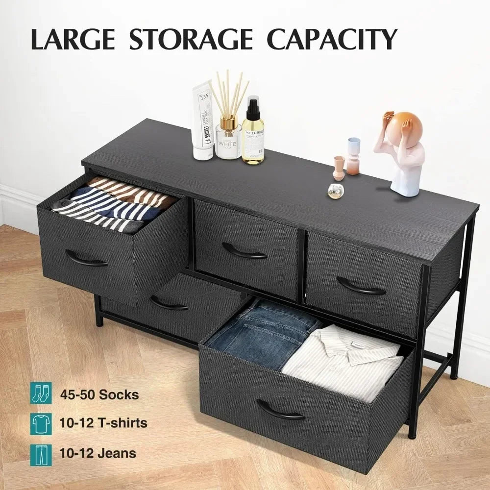 5 Drawers Fabric Dresser