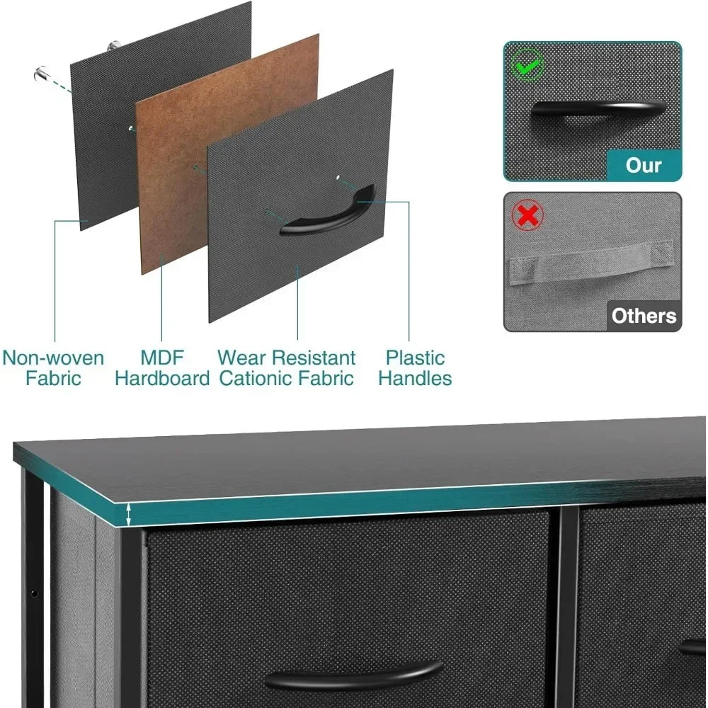 5 Drawers Fabric Dresser