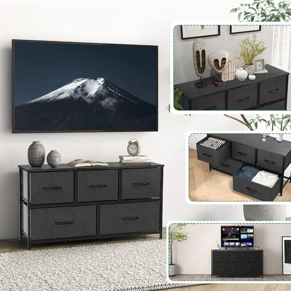 5 Drawers Fabric Dresser