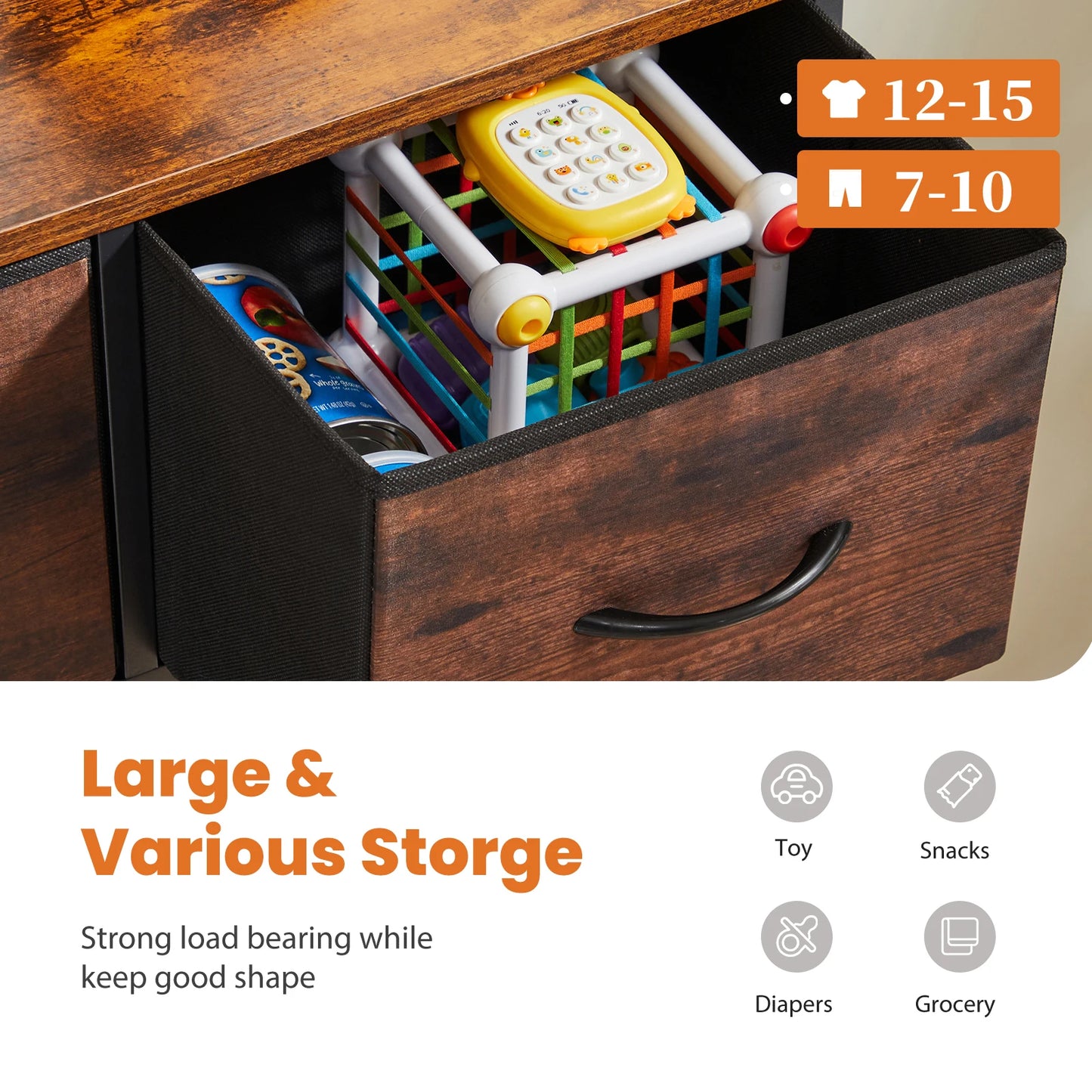 9 Drawer Fabric Storage