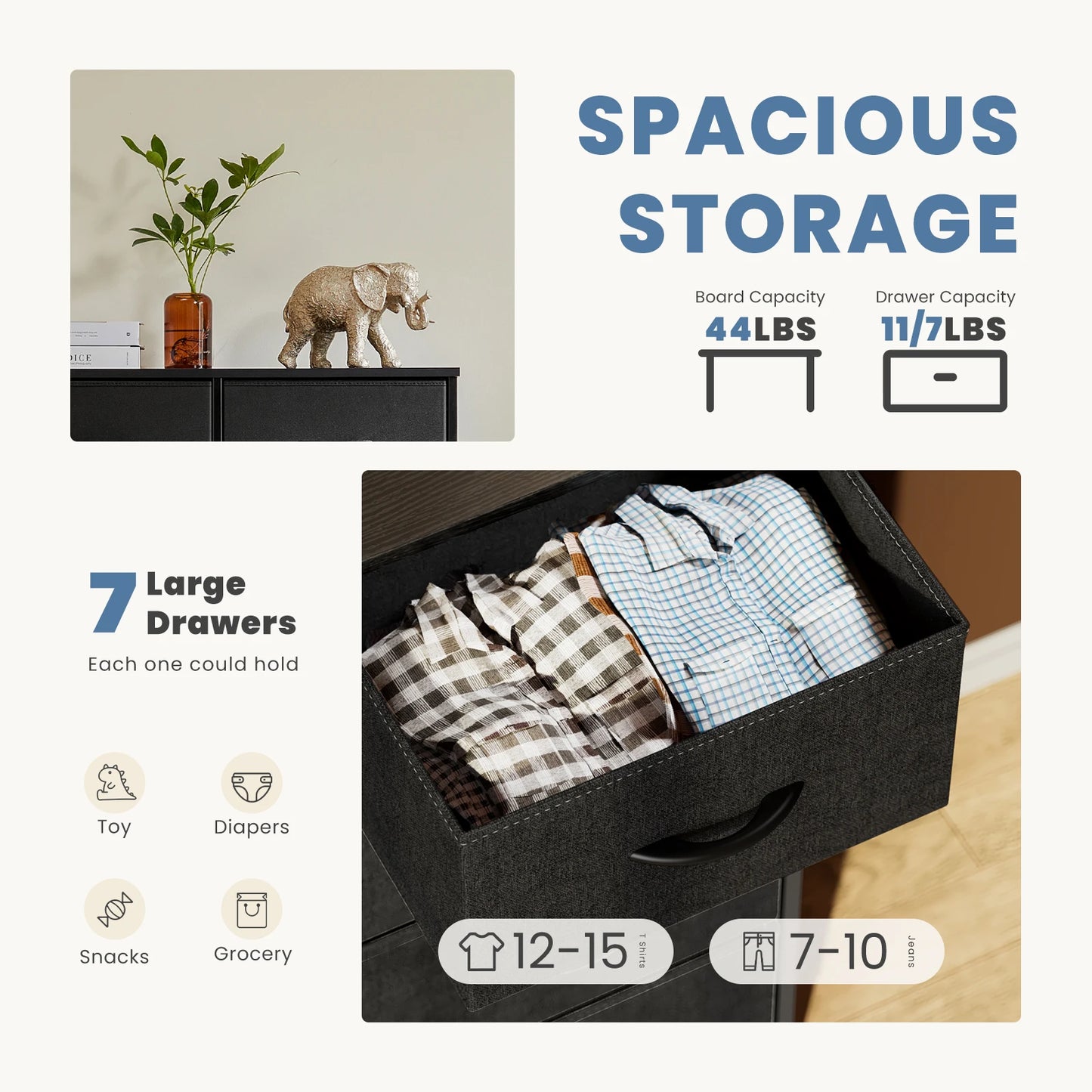 7 Drawers Fabric Storage