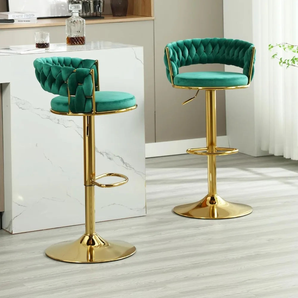 Set of 2 Pub Dining Luxury Kitchen Stools With Footrest