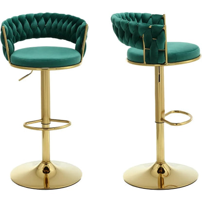 Set of 2 Pub Dining Luxury Kitchen Stools With Footrest